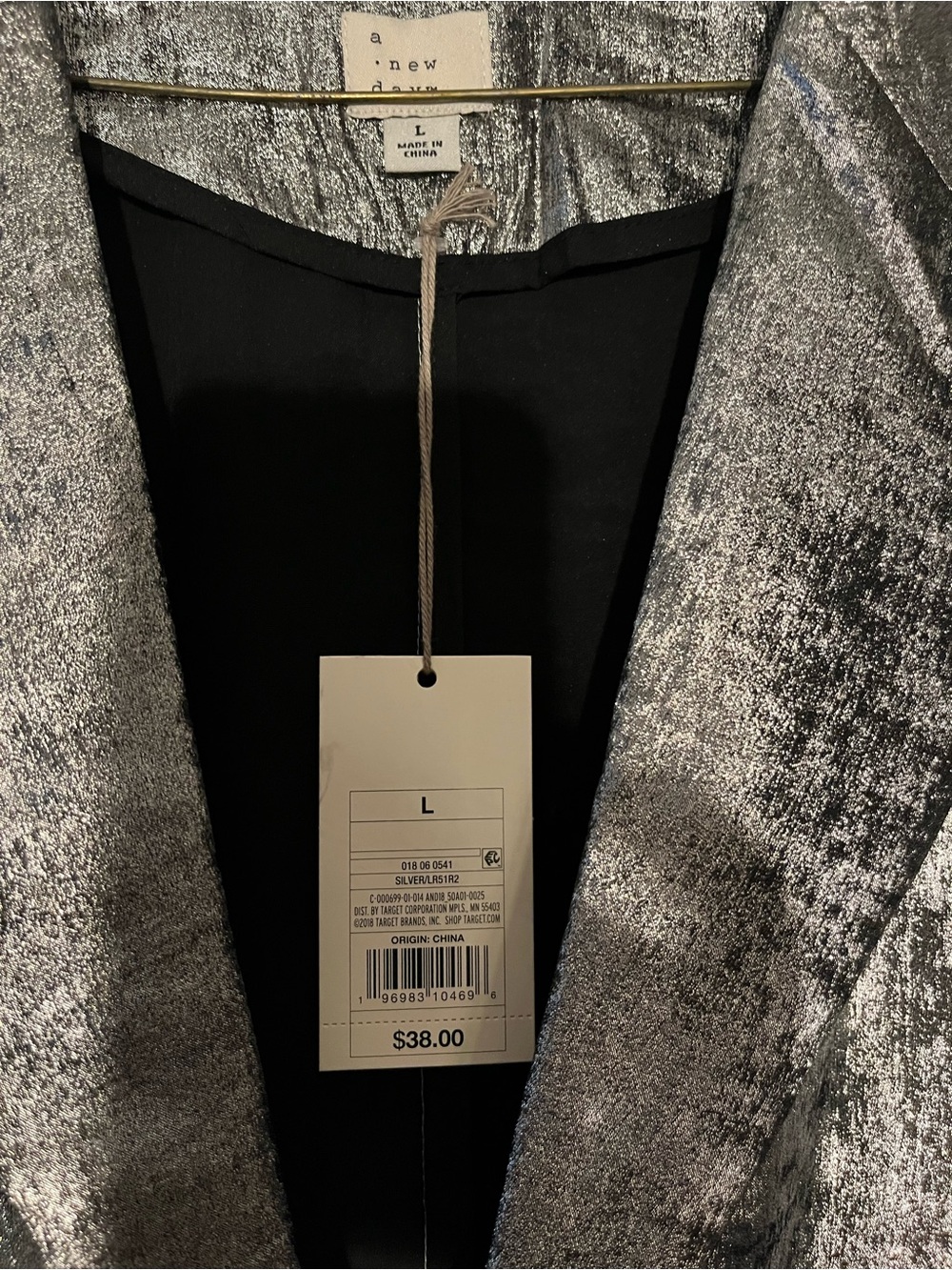 a new day Silver Metallic Blazer